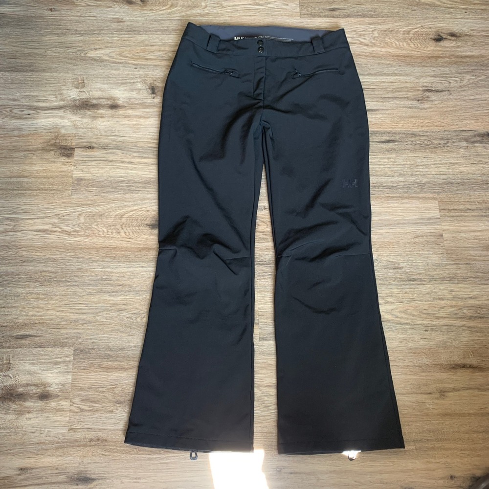 Helly Hansen Womens Black Softshell Ski Pants Snowboard Trousers XL Regular